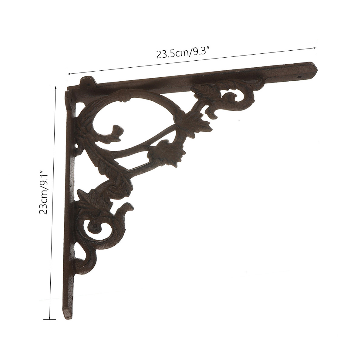 Buy Cast Iron Scroll Shelf Mount Bracket Rustic Industrial Antique Cast