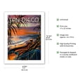thumbnail image 2 of San Diego - California Sunset - Vintage Travel Poster by Wade Koniakowsky - Bamboo Fine Art 290gsm Paper (Unframed) 17x22in, 2 of 4