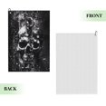 thumbnail image 2 of Pofeuu Chained Skull Artwork Print Premium Golf Towel with Carabiner Clip Absorbent Microfiber Waffle Pattern Golf Towel for Golf Bag Trolly Belt Loop, 2 of 8