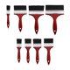 thumbnail image 5 of 8x pinceles de pintura herramientas prácticas suministros de pintura pulido recorte multiusos con mango rojo para pintura al óleo de barniz artístico, 5 of 8