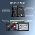 thumbnail image 2 of Funda plegable Wallet Umoven de piel con bloqueo RFID para hombre, 2 of 6