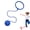 Blue, variant on Ankle Skip Ball for Kids,Matte Finish, Multi-Hole Design — A Portable Agility Training Rope and Foldable Fitness Tool Suitable for Both Indoor and Outdoor Use.
