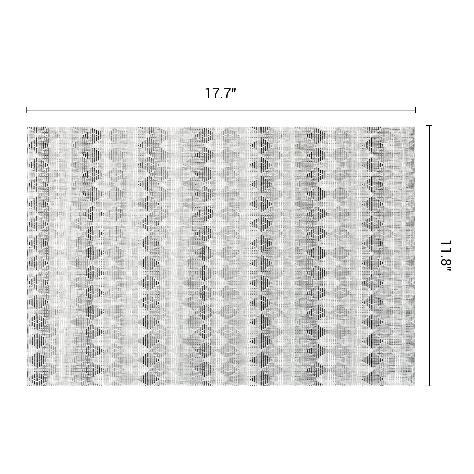 Unique Bargains Set of 6 Plastic Wipeable Placemats for Dining Table Decor Gray