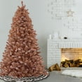 thumbnail image 2 of National Tree Company 7' Full Flocked Prelit Christmas Tree, Rose Gold, 2 of 7