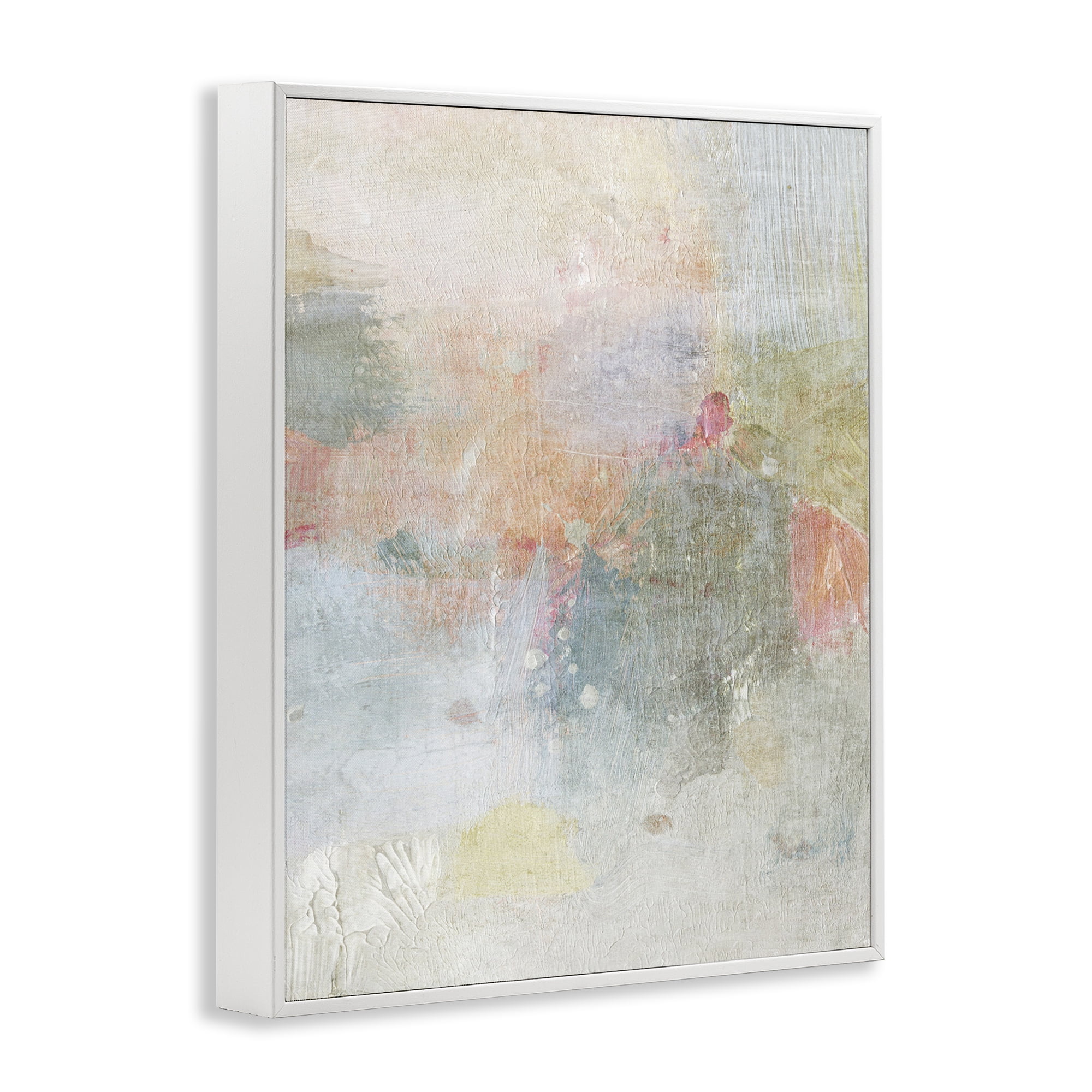 Stupell Industries Subtle Transitioning Abstract Abstract Painting White Framed Art Print Wall Art, 11 x 14