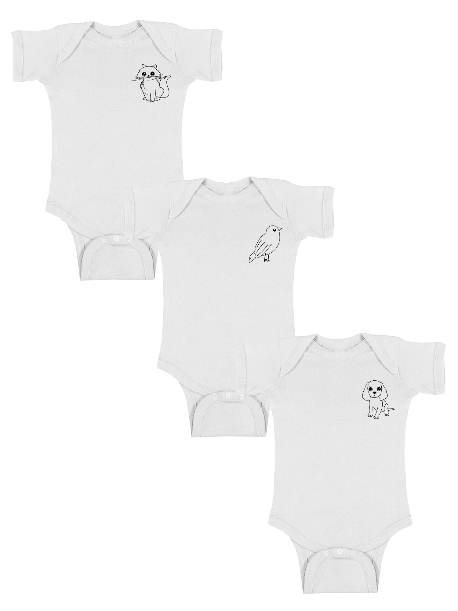 Baby Boys Multi-Pack of 2 Bodysuits Vests Long Sleeve Cotton 0-12 Months Bebetto 