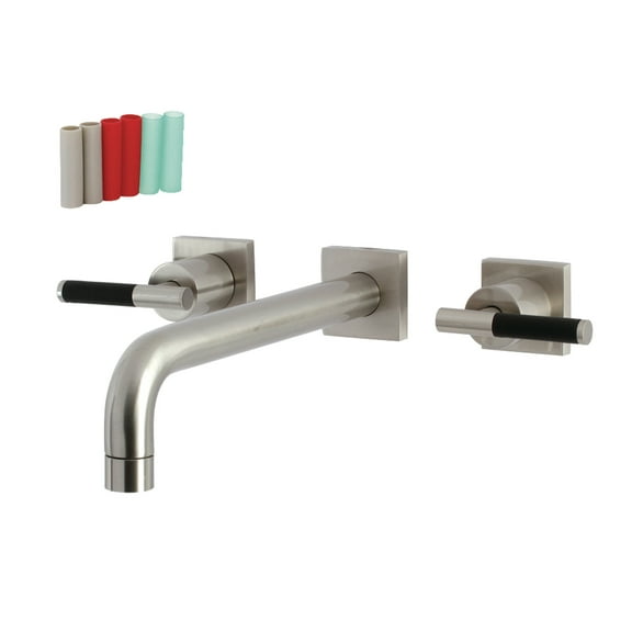 Kingston Brass KS6028CKL Kaiser Two-Handle Wall Mount Roman Tub Faucet, Brushed Nickel