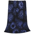 thumbnail image 2 of Balery Blue-Purple Raspberries Manta de Felpa Suave y Acogedora – Cobija de Franela Aterciopelada para Cama, Lavable y Cálida para Sofá, Mascotas, Transpirable-80"x60", 2 of 7