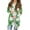 Dark Green, variant on Women's Fashionable Loose-Fit Casual Cardigan with Christmas Print Mid-Length Coat for Holiday Outfits and Comfortable Wear,Army Green,L