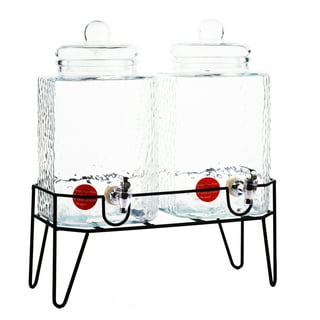 Double Drink Dispenser With 2 Ice Chambers,1 Gallon Each Part – Super Star  Quality