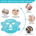 thumbnail image 2 of Mascarilla de hielo reutilizable y de gel frío para hinchazón/ojeras/bolsas de ojos, paquete de hielo para ojos y cara (azul), 2 of 5