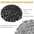 thumbnail image 5 of River Rock Stepping Stones Outdoor for Garden Walkway, 12 inch Diameter 3 Pcs Round Shape Paver Step Stones Polished Pebble River Stone Mat for Yard Lawn Patio Pathway Walk Way - Black, 5 of 12