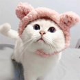 thumbnail image 5 of Bonito gorro de oso para disfraz de gato, gorro con orejas para mascota, gorro cálido., 5 of 5