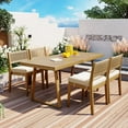 thumbnail image 1 of Acacia Wood Outdoor Dining Table & Chair Set - 5 Piece Set, 1 of 8