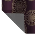 thumbnail image 2 of Mainstays Room Darkening Grommet Curtain Panel Pair, Set of 2, Medallion Burgundy, 30"W x 63"L, 2 of 6
