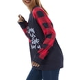thumbnail image 6 of Yuemengxuan Women's Warm Sweatshirt, Christmas Style Pattern Long Sleeve Plaid Pullover, 6 of 9
