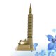 thumbnail image 3 of Retro Taipei 101 Building Decor Furnishing Metal Ornament Handicrafts Miniatures (Bronze), 3 of 3