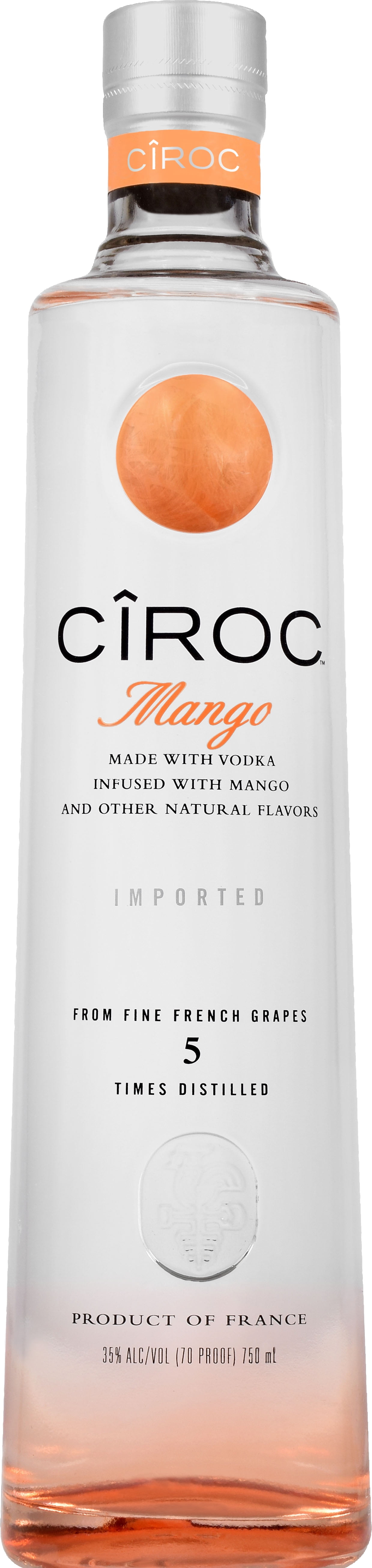 CIROC Mango, 750 mL, 70 Proof (Made with Vodka Infused with Natural