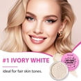 thumbnail image 3 of Loose Setting Powder Lightweight Matte Finish Rice Powder Makeup for Oil Control & Long Lasting Flawless Finish 24g, Ivory White, 3 of 12