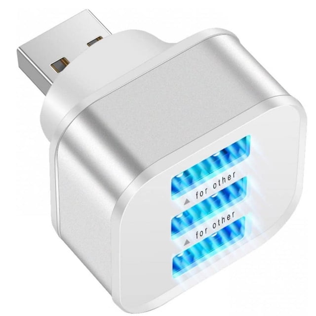 DPTALR Portable 3 Port USB Mobile Phone Charger,USB Extender Charger,Adapter Charging Plug Station Base Head Home Office Working Trips Essential Tool