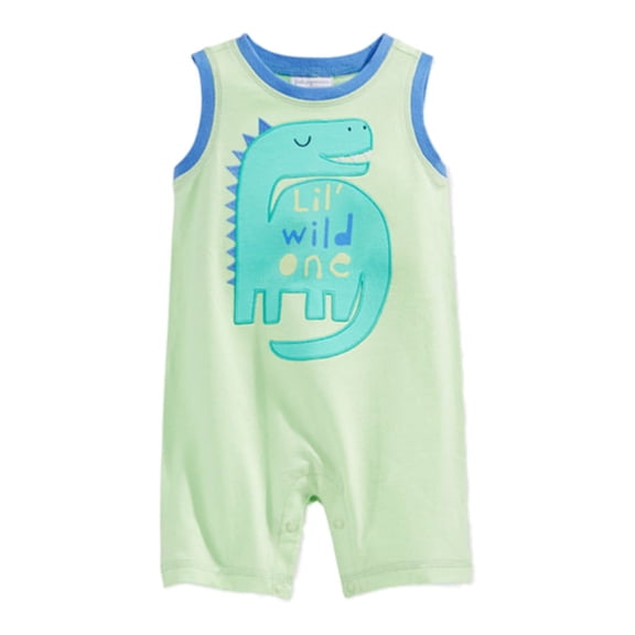 First Impressions Infant Boy Green Lil Wild One Dino Romper Dinosaur 3-6m