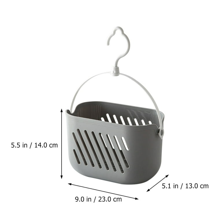 TOPBATHY Plastic Hanging Shower Caddy Kitchen Bathroom Storage Basket with  Rotatable Hook