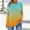 Yellow, variant on Hrsba Womens Fall Winter Casual Top,Women Casual Tops Ladies Tops Round Neck Long Sleeve Gradient Print T Shirt Tops