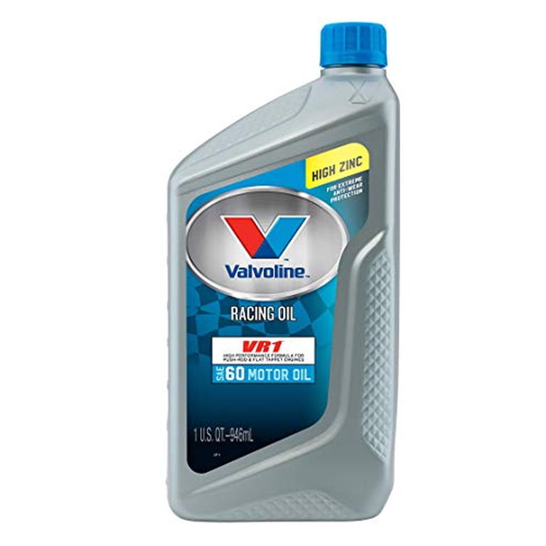 Free Shipping! Valvoline 822403 Vr1 Racing 60 6/1 Qt Cs - Walmart