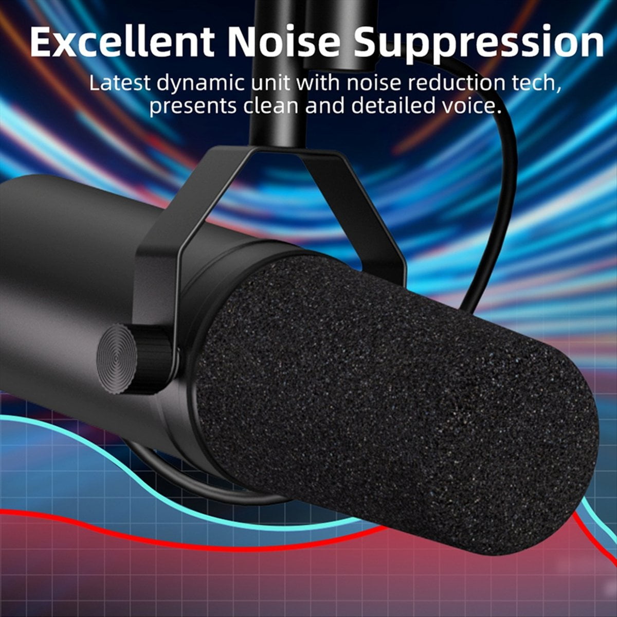 SM7DB Professional Dynamic Microphone Built-in Preamp for Live Recording Streaming Podcasting Brocasting