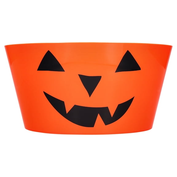 Large Plastic Jack-o'-Lantern Serving Bowl, Orange, 11.1", Halloween by Way To Celebrate