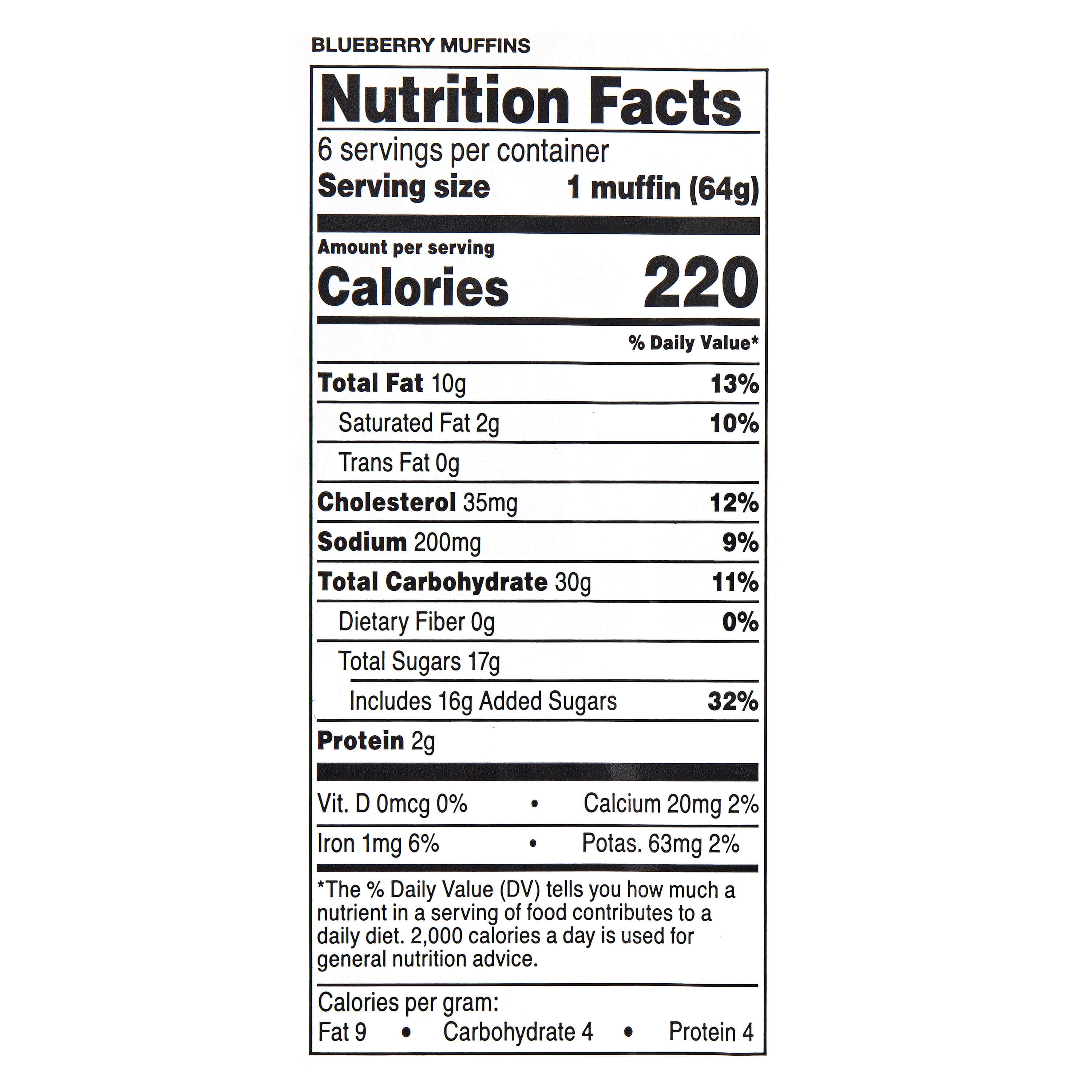 Freshness Guaranteed Blueberry Muffins, 13.5 oz Clamshell, 6 Count