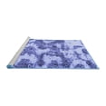 thumbnail image 2 of Ahgly Company Machine Washable Indoor Square Abstract Blue Modern Area Rugs, 7' Square, 2 of 4