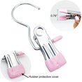 thumbnail image 5 of 6 PCS Rustless Clips Space-Saving Clothes Peg Laundry Hook Hanging Portable Heavy Duty Clothes Pin Bras Socks Bath Towel Pink, 5 of 5