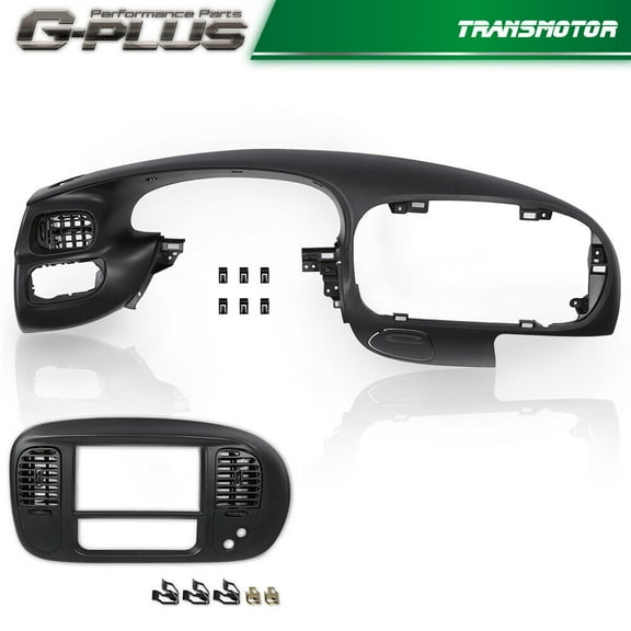 Fits 97-03 F150 Expedition Dash Pad Bezel and Center Dash Panel Radio Bezel Black -