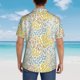 thumbnail image 4 of Fotbe Boho Camisa Hawaiana para Hombre Unisex – Camisa Casual de Verano con Botones de Manga Corta de Algodón y Lino,Small, 4 of 7
