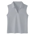 thumbnail image 3 of Ticikt Girls Athletic Solid Tee for Kids Lightweight Girls for Play Breathable Everyday Wear Soft Knit Short Sleeve Shirt for Girls,Grey, 3 of 6