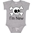 thumbnail image 3 of Inktastic I'm New Cute Skull Baby Boys or Girls Baby Bodysuit, 3 of 5