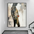 thumbnail image 3 of Boy gift, figure oil painting from back, original figure oil painting, modern wall art, home art,122*81cm (48*32) inches,stretched + black frame, 3 of 5