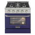 thumbnail image 2 of 30 in. 4.2 cu. ft. Dual Fuel Range Propane Gas Sealed Burners in Blue., 2 of 16