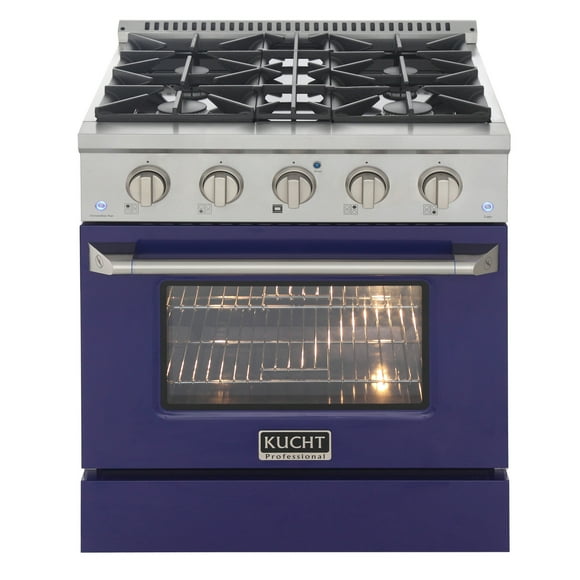 KUCHT Professional 30 in. 4.2 cu. ft. Gas Range with Convection Oven and blue door