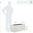 thumbnail image 3 of PolyStone Kensington Tall Modern Outdoor/Indoor Column Planter, 16” L x 16" W x 36" H, Lightweight, Heavy Duty, Weather Resistant, Polymer Finish, Commercial and Residential - White, 3 of 5
