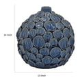 thumbnail image 5 of Jarrón Benzara Remus de Cerámica Esmaltada Azul con Relieve de Piedras, 5 of 5