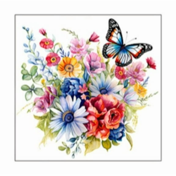 Colorful butterfly and flowers self-adhesive wall decoration for home decoration