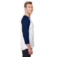 thumbnail image 3 of Jerzees Unisex Premium Blend Ring-Spun 3/4 Sleeve Raglan T-Shirt, 3 of 3