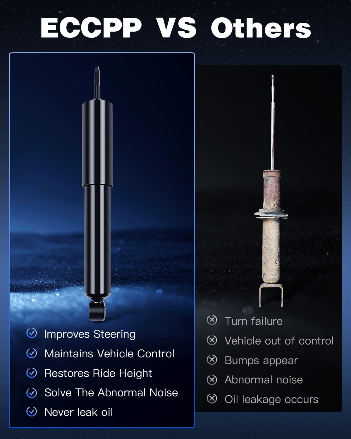 Shocks Struts,ECCPP Front Rear Shock Strut Absorbers Kits Compatible with 2004 2005 2006 2007 2008 2009 2010 2011 2012 Chevrolet Colorado/GMC Canyon 344465 344466