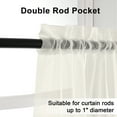 thumbnail image 2 of OVZME Sheer Window Curtains 84 inch Long 2 Pcs Set, Rod Pocket Top Solid Voile Panels Drapery for Bedroom/ Guest Room/ Patio Door/Wedding/Backdrop /Living Room (Each W40xL84 inch, Ivory, 7FT L), 2 of 6
