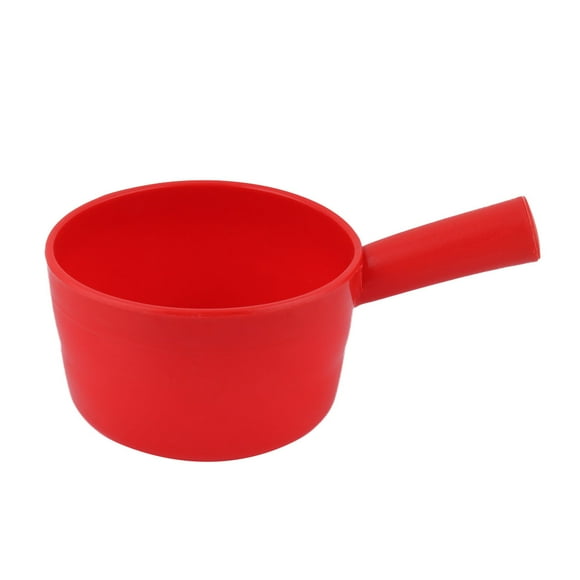 Unique Bargains Home Kitchen Plastic Round Shape Nonslip Grip Water Dipper Ladle Bailer Red