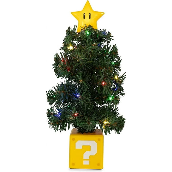 Nintendo Mario Bros. 10" Star LED USB-Powered Light-Up Desktop Christmas Tree