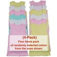 thumbnail image 2 of ToBeInStyle Girls' Pack of 4 Ultra-Soft Cotton Tank Tops w/ Ruffle Hem - Pastel - 12 Years Old, 2 of 5