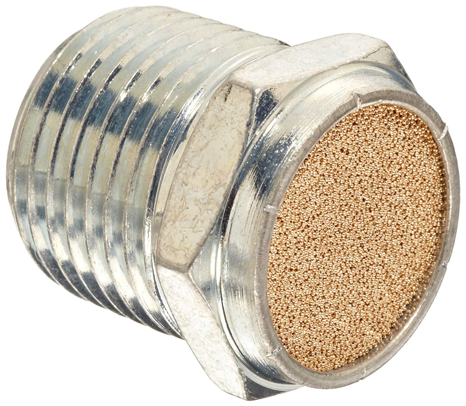 Parker 047080008 Sintered Bronze Breather Vent, 1/2' NPT Male, 0.88' Length, 150 psi Walmart